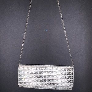 Silver Aldo Clutch Bag! (detachable chain)